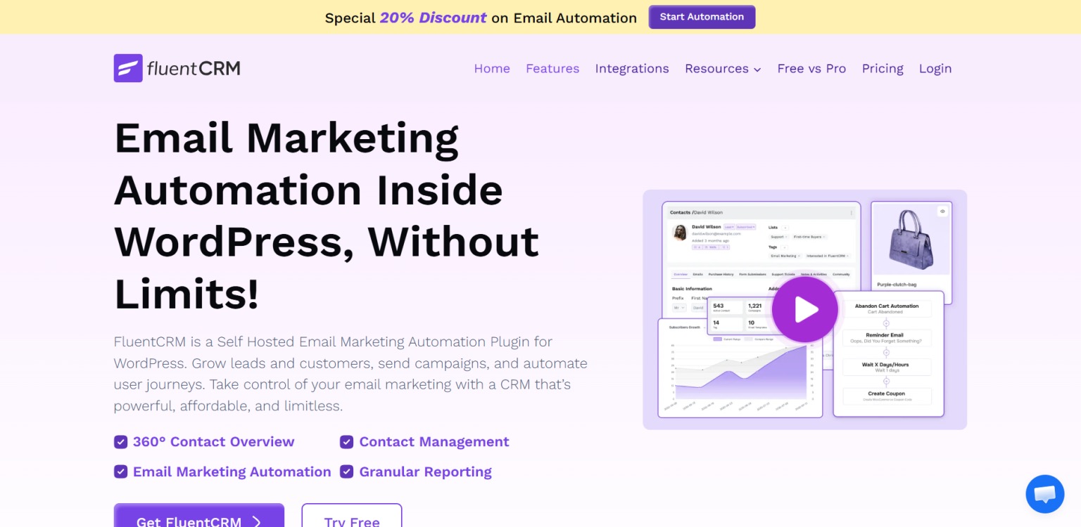 FluentCRM надежный
